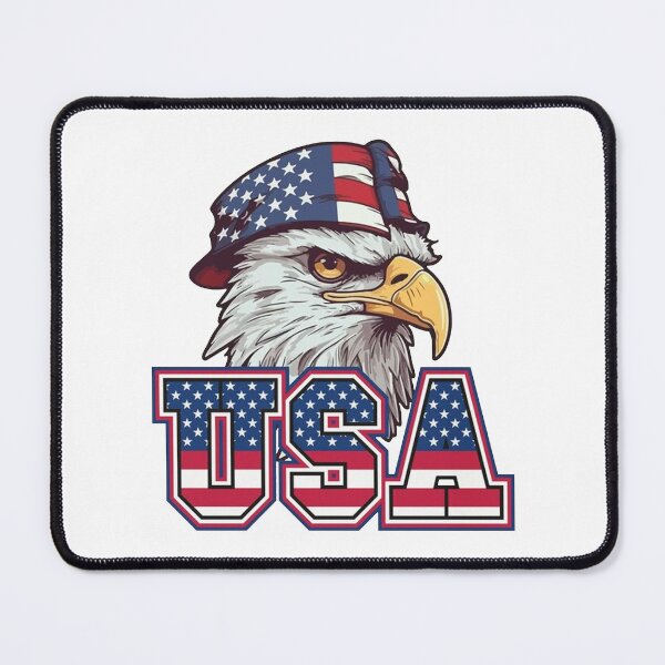 Item preview, Retro America 250, July Fourth Eagle Fireworks Party Patriotic USA designed and sold by MutzelArts.