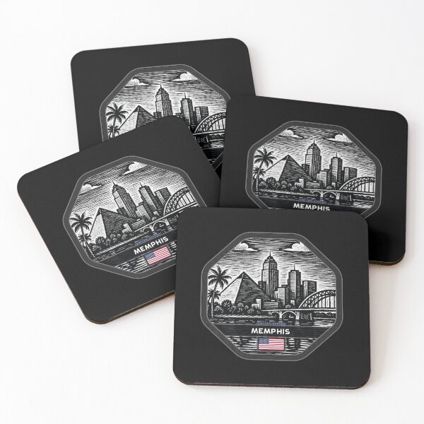 Item preview, Memphis USA Linocut Style  designed and sold by Thistle-TShop.