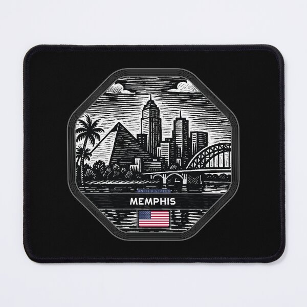 Item preview, Memphis USA Linocut Style designed and sold by Thistle-TShop.