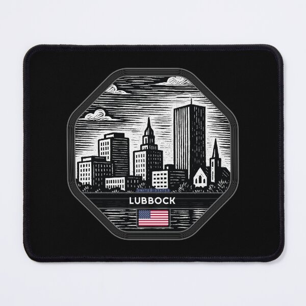 Item preview, Lubbock USA Linocut Style  designed and sold by Thistle-TShop.
