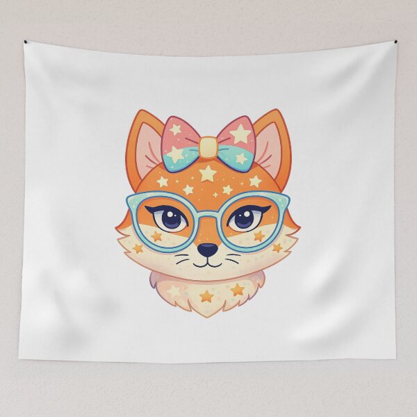 Item preview, Stylish Cat with Glasses Cute Feline Art designed and sold by SoftSproutstu.