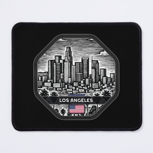Item preview, Los Angeles USA Linocut Style designed and sold by Thistle-TShop.