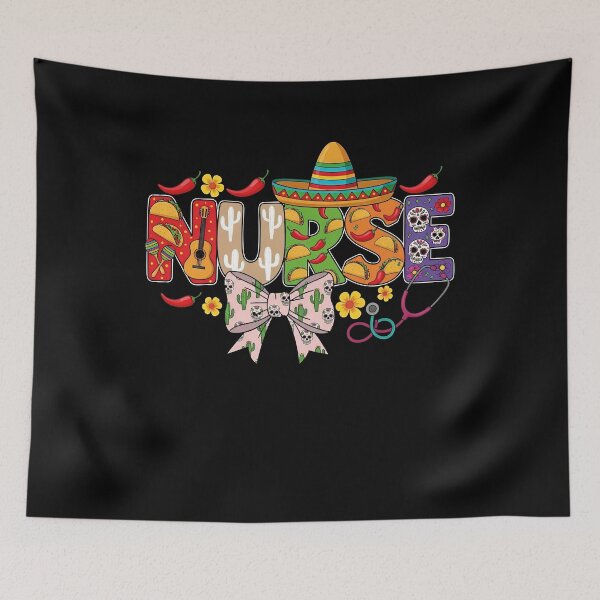Item preview, Nurse Coquette Bow Cinco De Mayo Fiesta Mexican Nursing designed and sold by viectory.