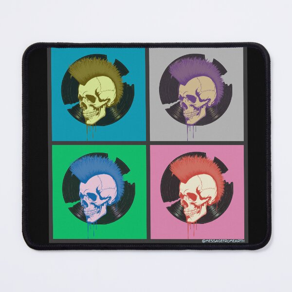 Item preview, Punk Rock Mohawk Skull Vinyl Pop Art - Retro Music Street Art #2 designed and sold by Message from Earth.