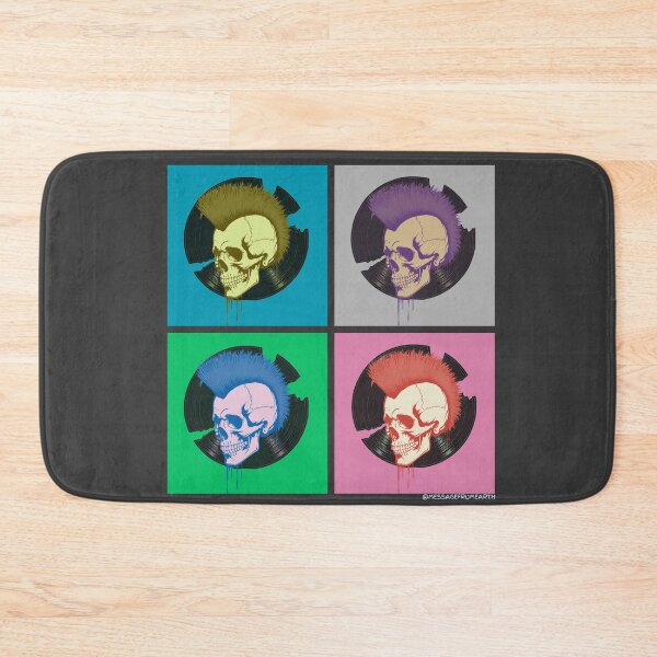 Item preview, Punk Rock Mohawk Skull Vinyl Pop Art - Retro Music Street Art #2 designed and sold by Message from Earth.