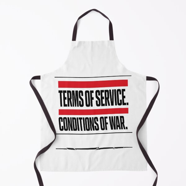 Item preview, Terms of Service Conditions of War Typographic designed and sold by POD DYNASTY.