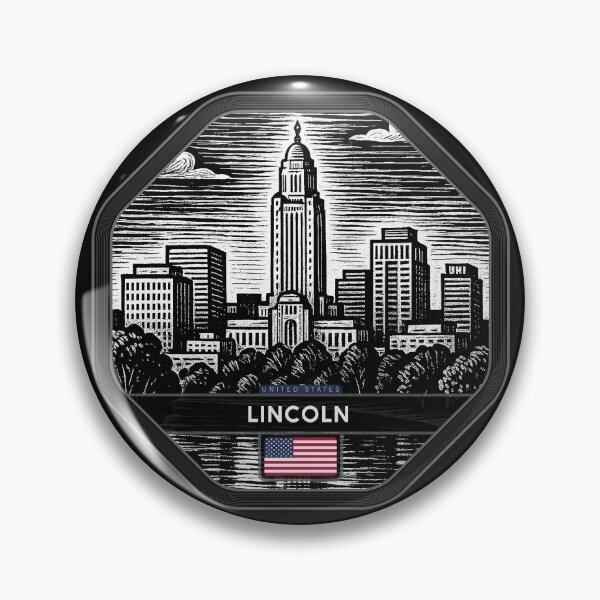 Item preview, Lincoln USA Linocut Style  designed and sold by Thistle-TShop.