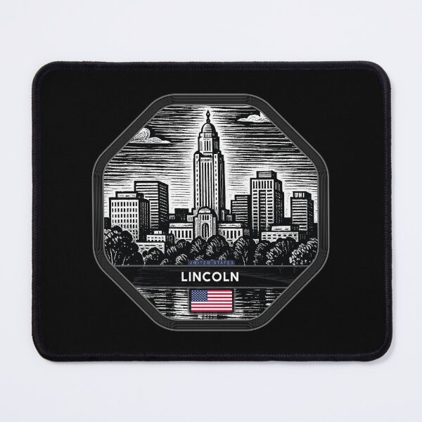 Item preview, Lincoln USA Linocut Style designed and sold by Thistle-TShop.