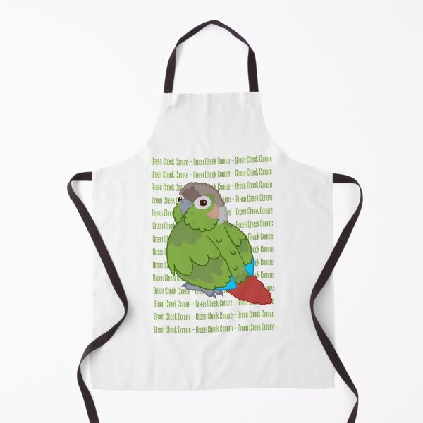 Item preview, Cute Green Cheek Conure with text designed and sold by causebirbs.