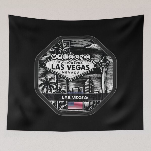Item preview, Las Vegas USA Linocut Style  designed and sold by Thistle-TShop.