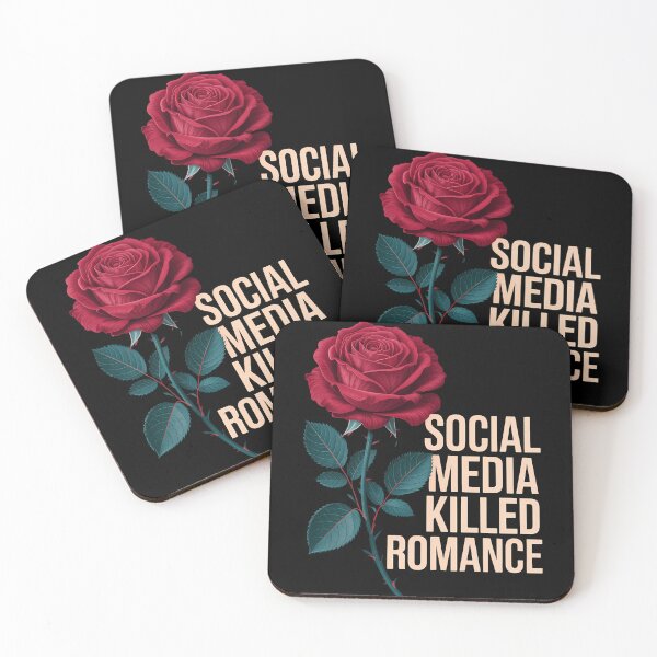 Item preview, Social Media Killed Romance Valentine Red Rose designed and sold by TyraYoung.