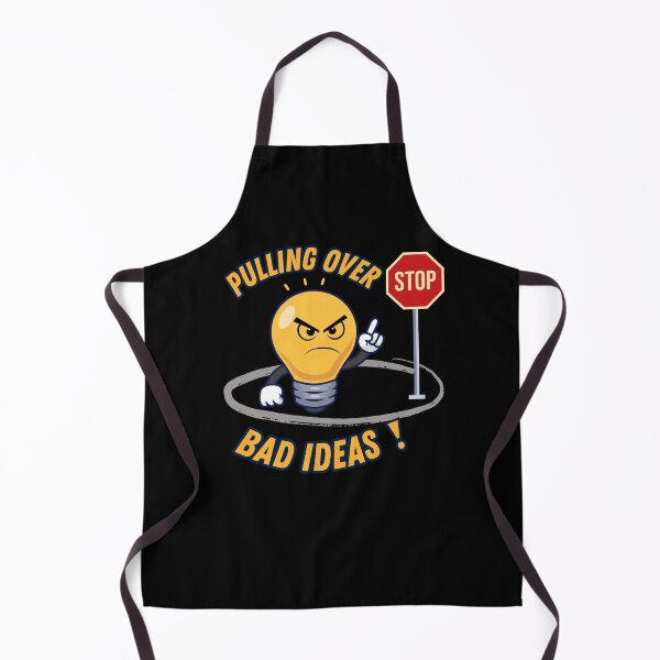 Item preview, Bad Idea Stopped – Funny Lightbulb at Stop Sign Design designed and sold by TestudoDesign.