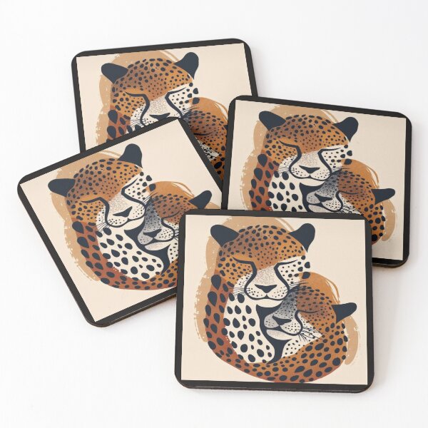 Item preview, Drawing of Leopard Love Minimalist Animal Artwork  designed and sold by NivyasArtistry.