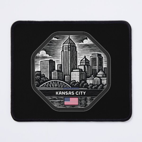 Item preview, Kansas City USA Linocut Style designed and sold by Thistle-TShop.