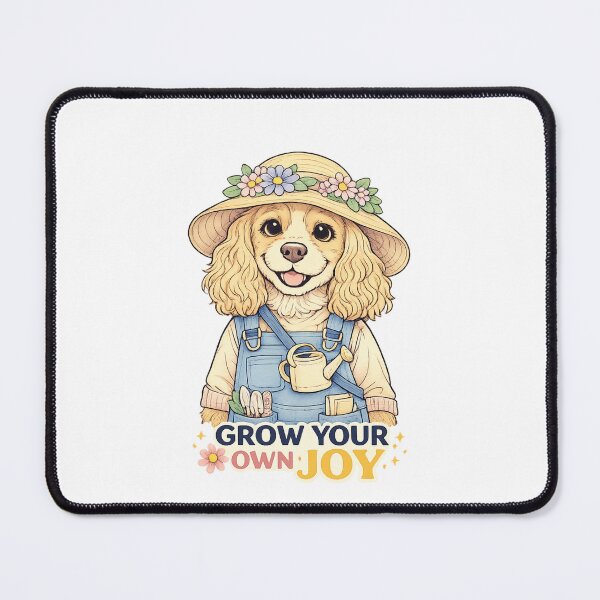Item preview, Grow Your Own Joy Gardener Dog Cute Design designed and sold by SoftSproutstu.