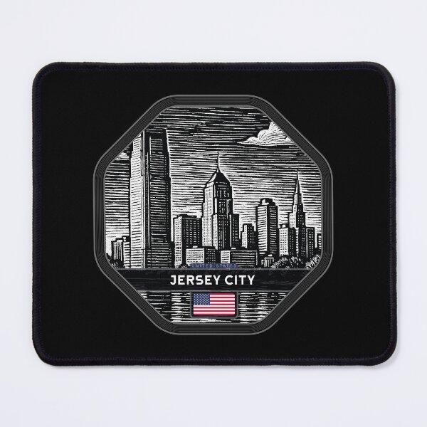 Item preview, Jersey City USA Linocut Style designed and sold by Thistle-TShop.