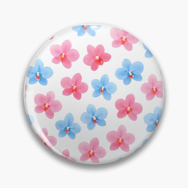 Item preview, Little pink and blue orchids flowers designed and sold by uunaa.