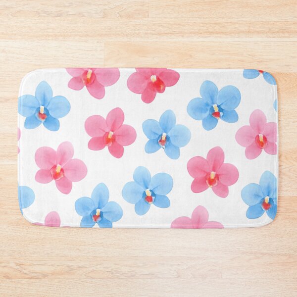 Artikelvorschau, Kleine rosa und blaue Orchideenblüten entworfen und verkauft von uunaa.