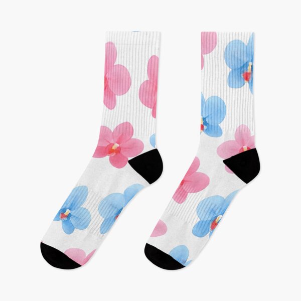 Item preview, Little pink and blue orchids flowers designed and sold by uunaa.