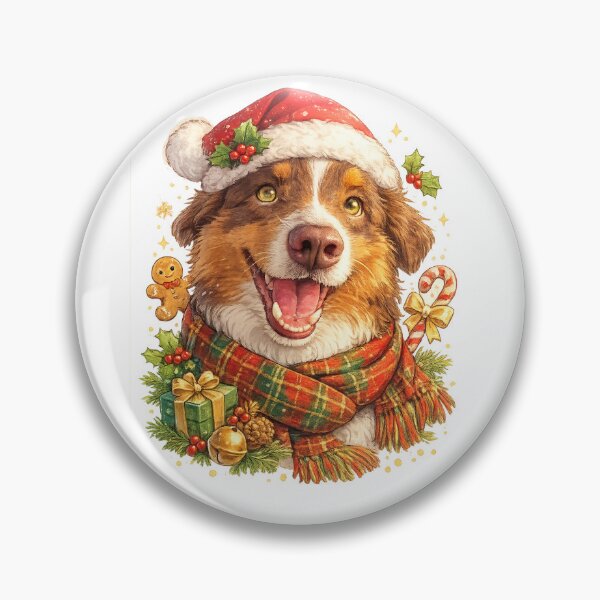 Item preview, Cute Aussie Dog Santa Hat — Christmas Dog designed and sold by MazeAndCo.
