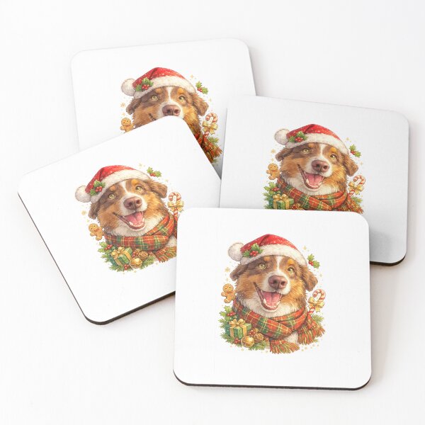 Item preview, Cute Aussie Dog Santa Hat — Christmas Dog designed and sold by MazeAndCo.