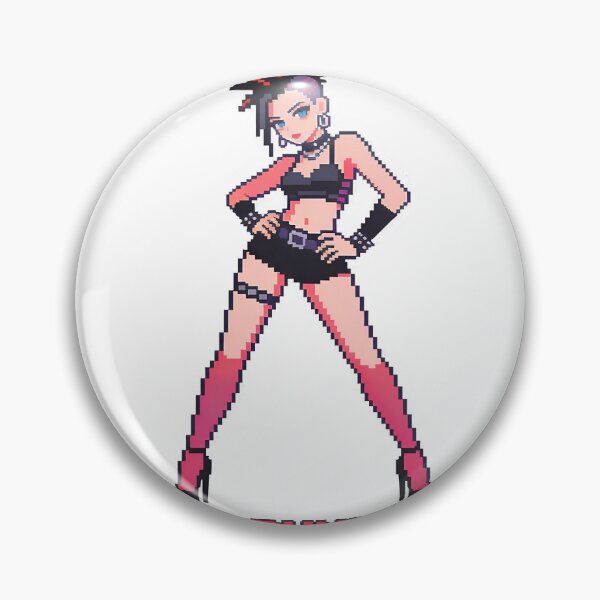 Item preview, A pixelated punk woman standing confidently on transparent background designed and sold by Creative88Art.