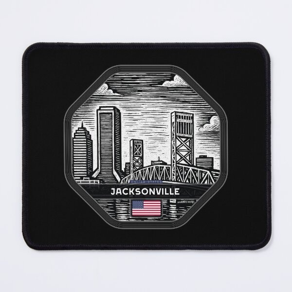 Item preview, Jacksonville USA Linocut Style designed and sold by Thistle-TShop.