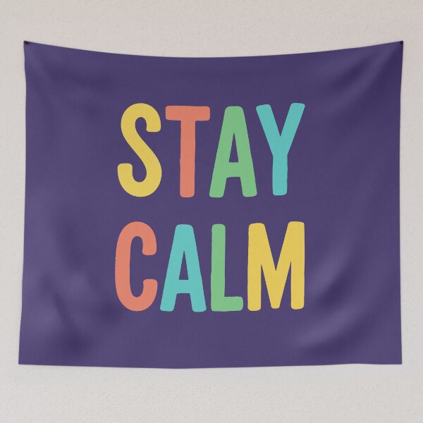Item preview, Stay Calm Retro Pastel Typography Design designed and sold by NEOCHRONOS.