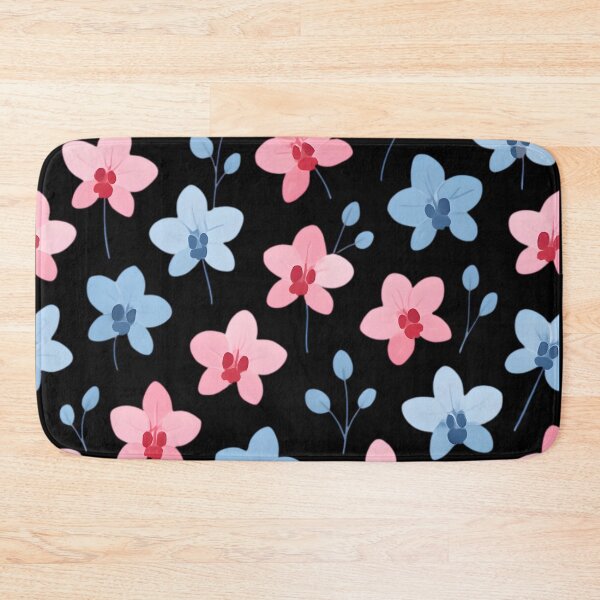 Artikelvorschau, Kleine rosa und blaue Orchideenblüten entworfen und verkauft von uunaa.