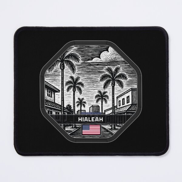 Item preview, Hialeah USA Linocut Style  designed and sold by Thistle-TShop.