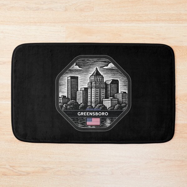 Item preview, Greensboro USA Linocut Style  designed and sold by Thistle-TShop.
