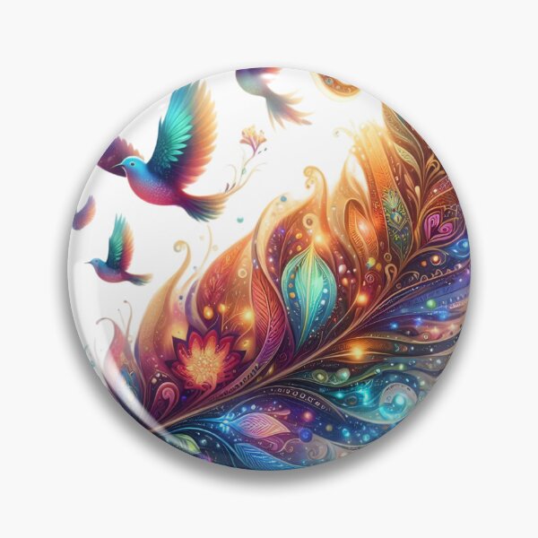 Item preview, Vibrant Indian Folk Feather | Ornate Bird Illustration designed and sold by Radhamadhaba Pattachitra Vibes”.