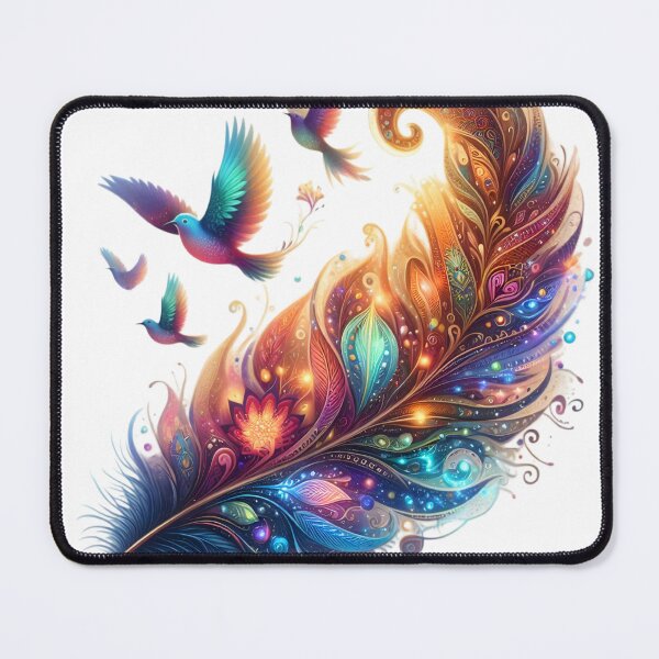 Item preview, Vibrant Indian Folk Feather | Ornate Bird Illustration designed and sold by Radhamadhaba Pattachitra Vibes”.