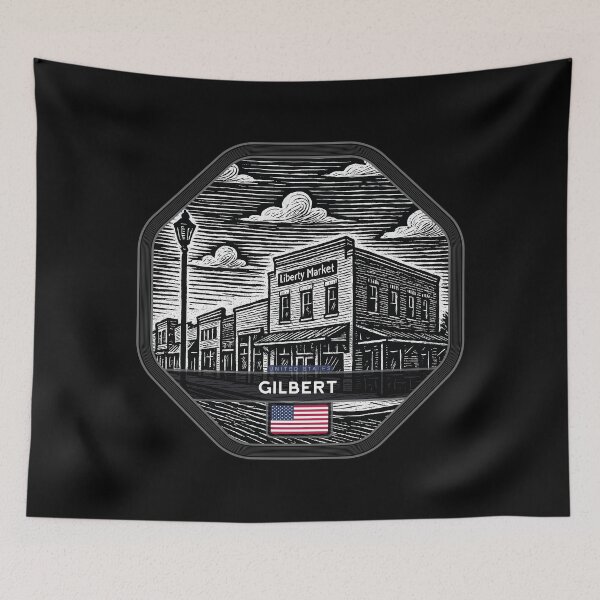 Item preview, Gilbert, EE. UU., estilo linograbado designed and sold by Thistle-TShop.