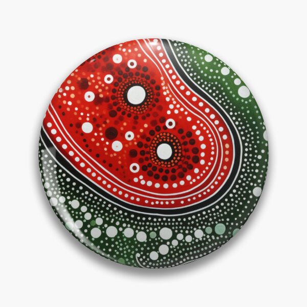 Item preview, Aboriginal Inspired Dot Art - Lava and Swamp designed and sold by GrinGalore.