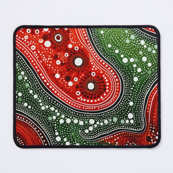 Item preview, Aboriginal Inspired Dot Art - Lava and Swamp designed and sold by GrinGalore.