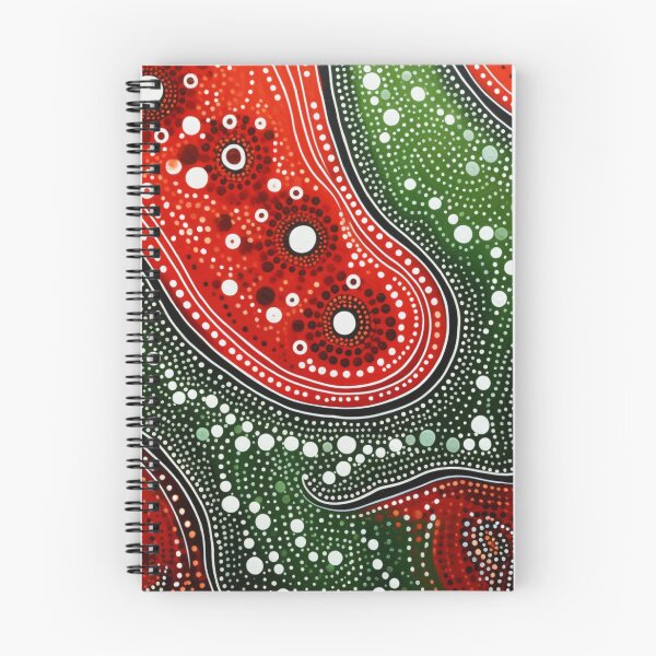 Item preview, Aboriginal Inspired Dot Art - Lava and Swamp designed and sold by GrinGalore.