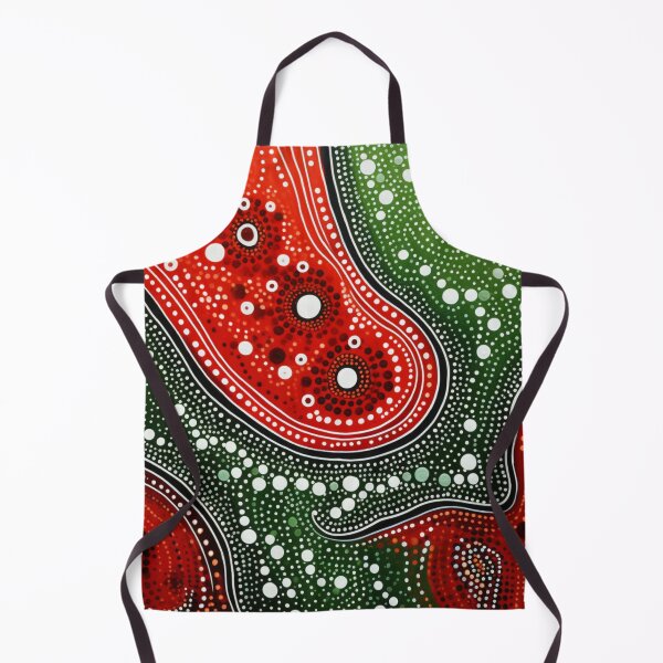 Item preview, Aboriginal Inspired Dot Art - Lava and Swamp designed and sold by GrinGalore.