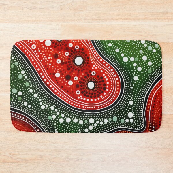 Item preview, Aboriginal Inspired Dot Art - Lava and Swamp designed and sold by GrinGalore.