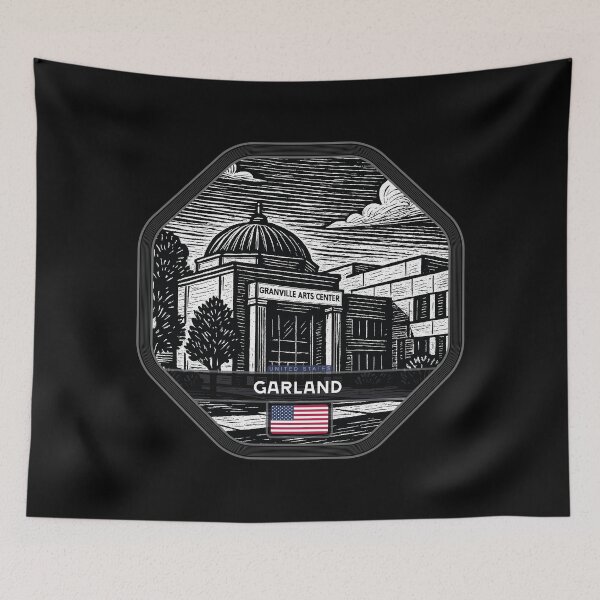Item preview, Garland USA Linocut Style  designed and sold by Thistle-TShop.