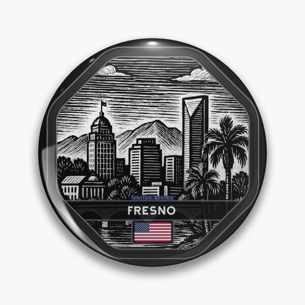 Item preview, Fresno USA Linocut Style  designed and sold by Thistle-TShop.