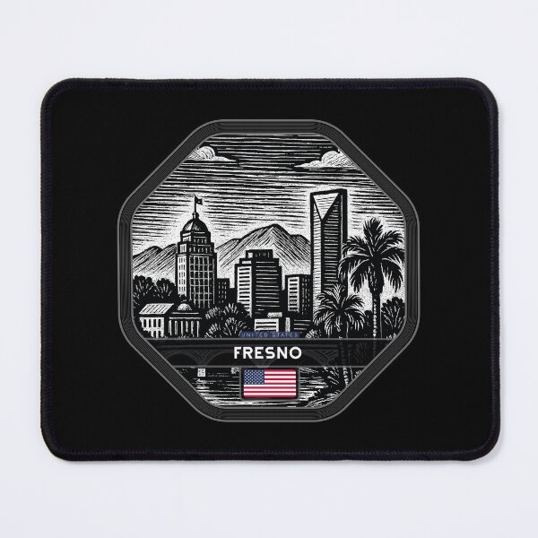 Item preview, Fresno USA Linocut Style designed and sold by Thistle-TShop.