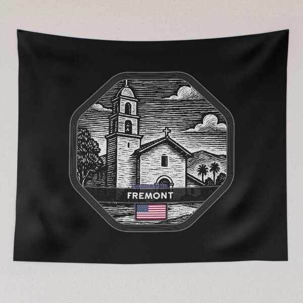 Item preview, Fremont USA Linocut Style  designed and sold by Thistle-TShop.