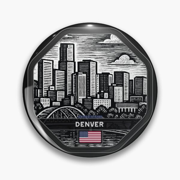 Item preview, Denver USA Linocut Style  designed and sold by Thistle-TShop.