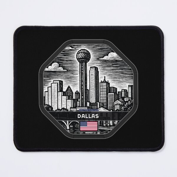 Item preview, Dallas USA Linocut Style designed and sold by Thistle-TShop.
