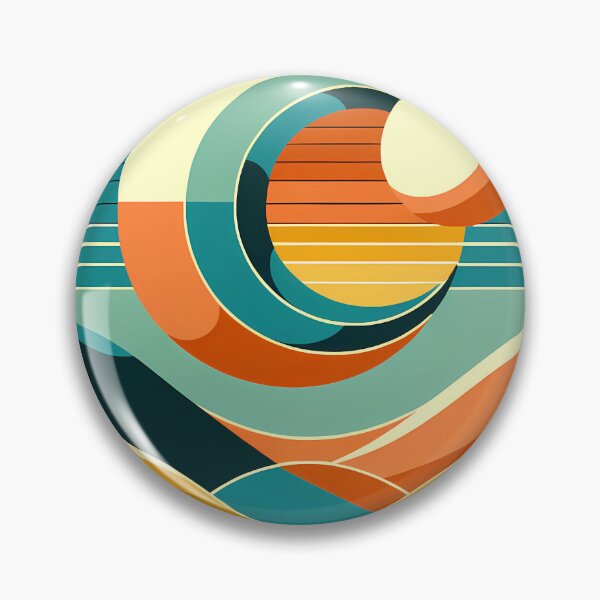Item preview, Geometric Sun and Moon Over Abstract Desert designed and sold by InkSmithery.