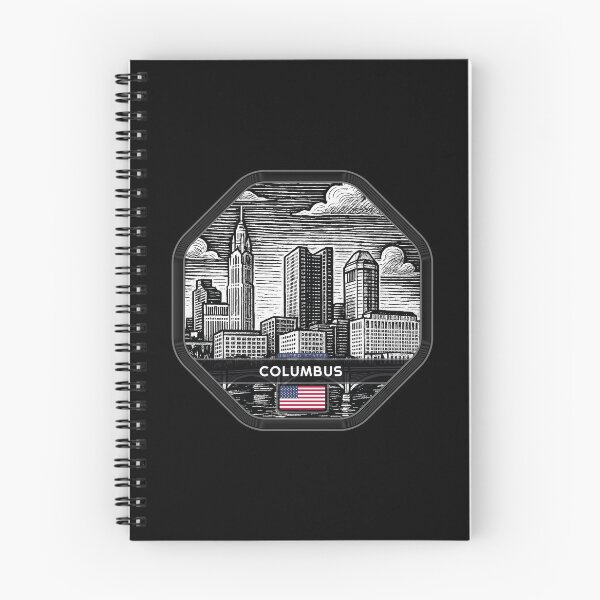 Item preview, Columbus USA Linocut Style  designed and sold by Thistle-TShop.
