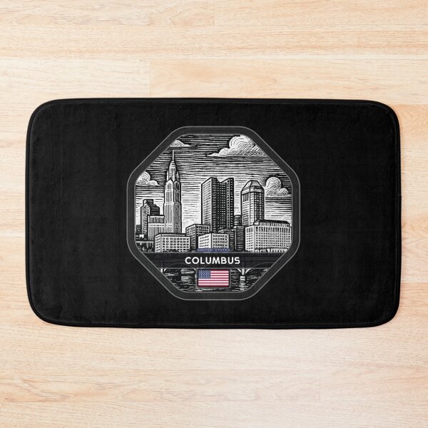 Item preview, Columbus USA Linocut Style  designed and sold by Thistle-TShop.