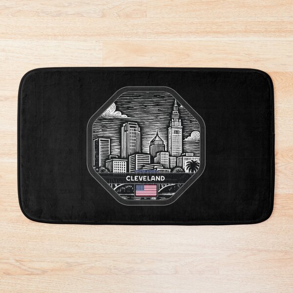 Item preview, Cleveland USA Linocut Style  designed and sold by Thistle-TShop.