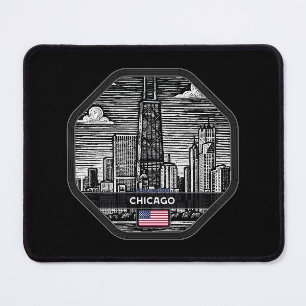 Item preview, Chicago USA Linocut Style designed and sold by Thistle-TShop.